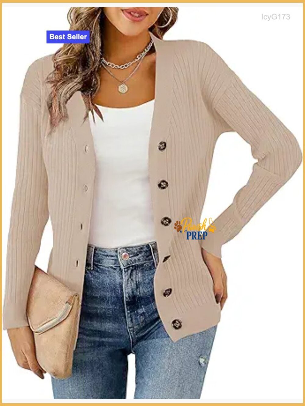 Long Sleeve Button Down Sweater Cardigan Knit Lightweight Slim Fit V-Neck